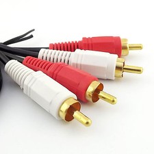 Audio Cable 2 RCA Male to 2 RCA Male Stereo Red White Aux 2 RCA Wire LOT