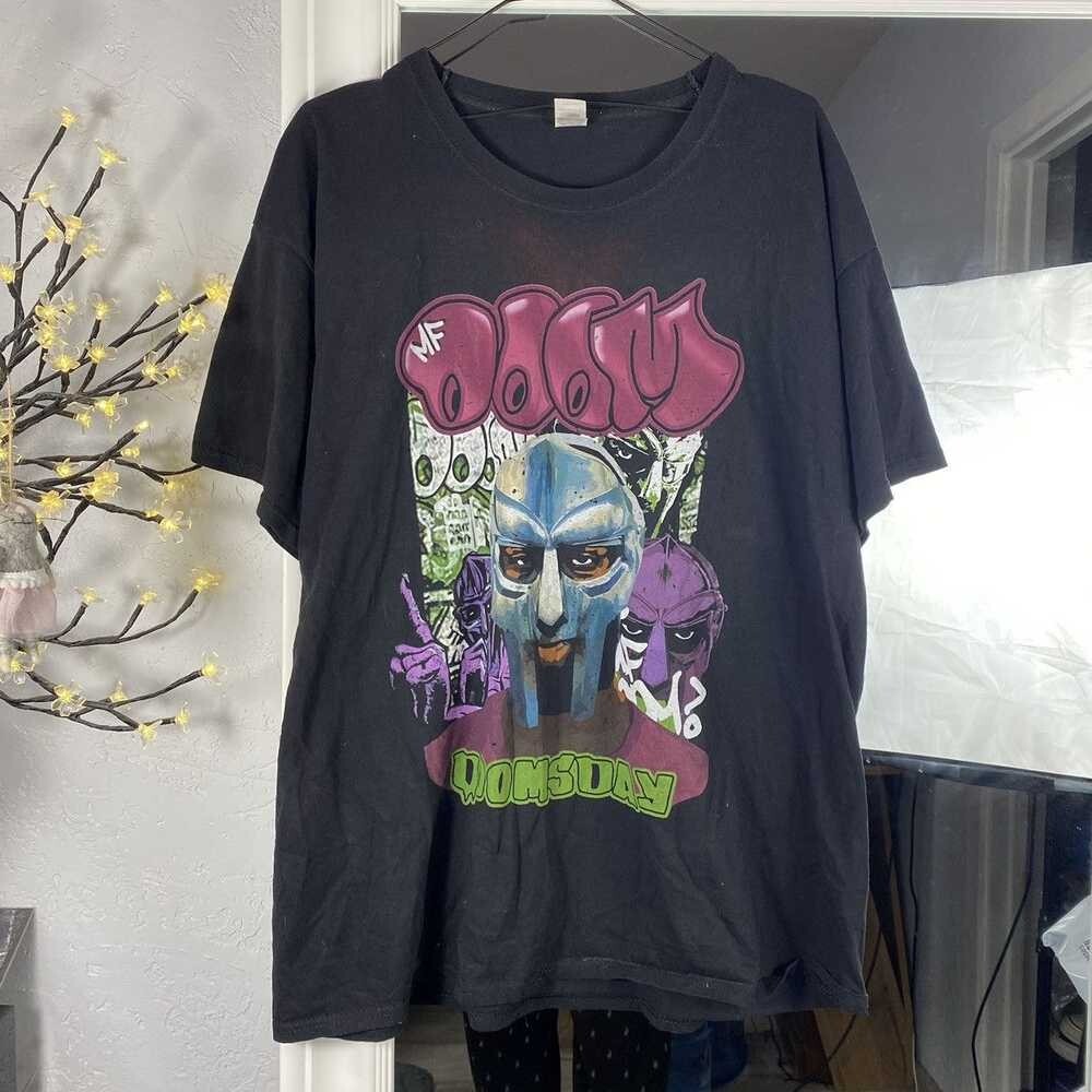 Rap Tees MF DOOM Y2K DOOMSDAY CRAZY PRINT T SHIRT AN42216