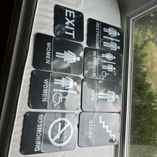 Braille Restroom Sign  For Public Washrooms /Bathrooms  ADA Compliant Sign LOT