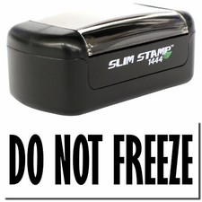 Slim Pre-Inked Do Not Freeze Stamp Size 1/2" Tall x 1-3/4" Wide