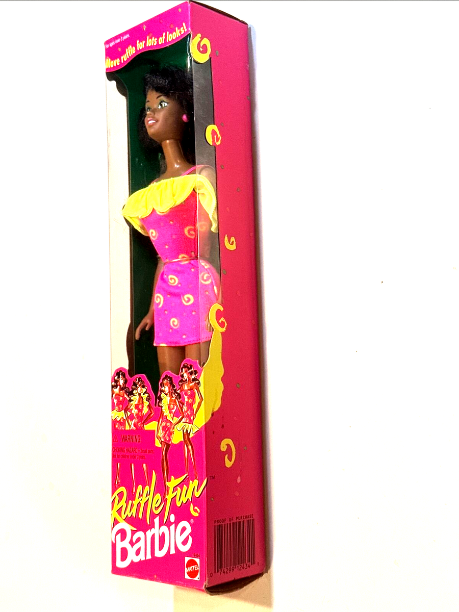 African-American Ruffle Fun Barbie Doll 12434 Mattel 1994