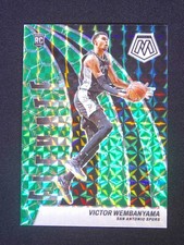 2023-24 Panini Mosaic Victor Wembanyama #18 RC Rookie Elevate Green