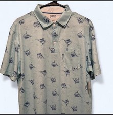 NWT Izod Shirt Saltwater Sunshield Performance S/S Performance Polo Men SZ Large