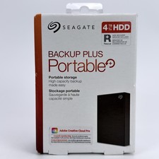 New Seagate Portable Backup Plus 4TB USB-B to USB-A HDD STHP4000400