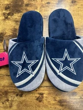 NFL Men's Dallas Cowboys Big Logo Color Edge Slippers Size XL, 10-13 NWT