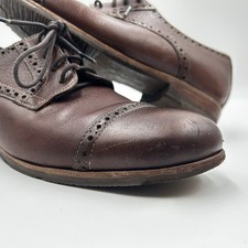 Rockport Mens Brown Leather Cap Toe Brogues Adiprene Comfort Sole UK 6.5 vintage