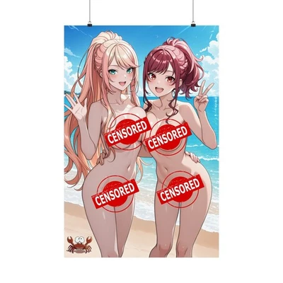 ANIMECLASSMERCH Lexia Von Arselia Kaede Kazama Cheat Musou Anime Girl Naked Beach Wall Poster