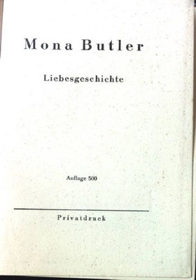 Mona Butler Liebesgeschichte.