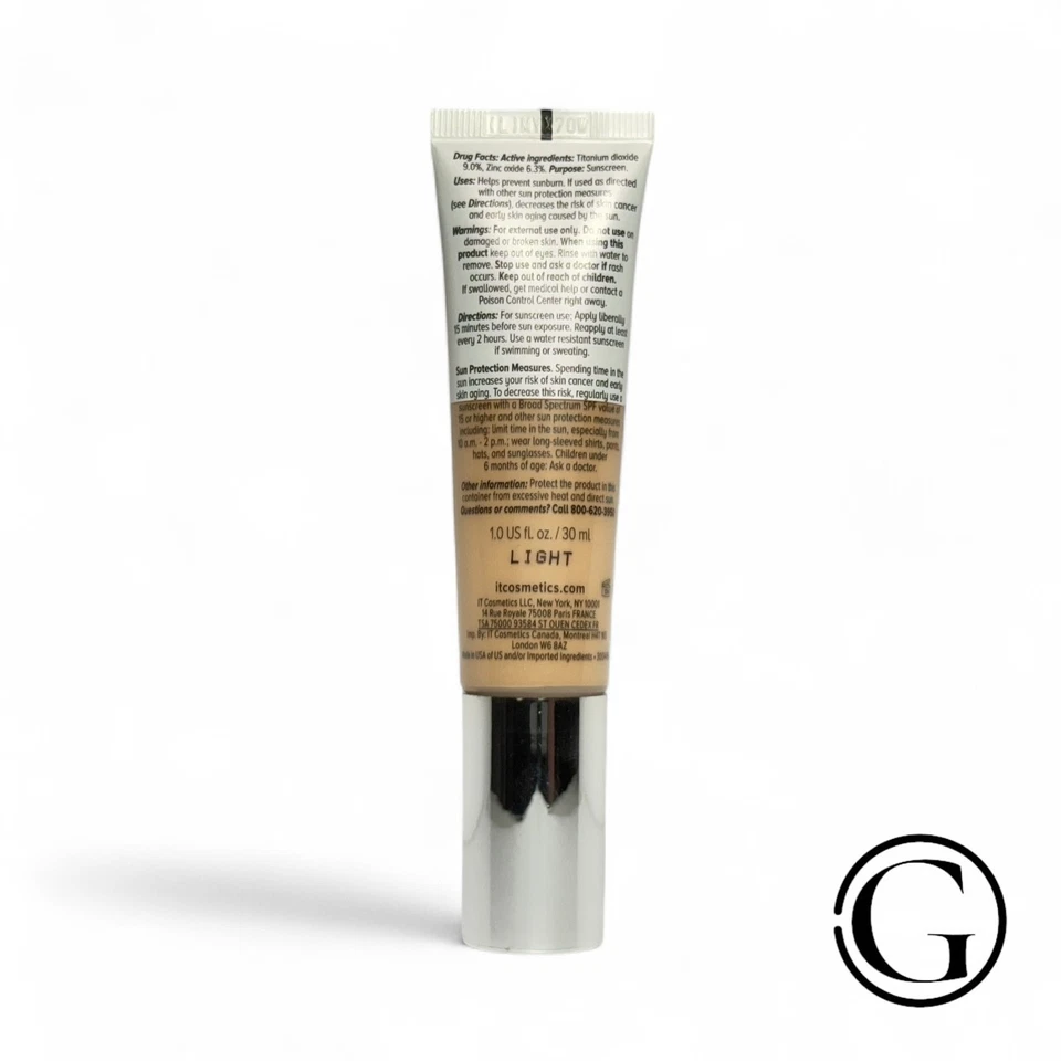 IT Cosmetics Bye Bye Foundation -Full Coverage Moisturizer 50 SPF LIGHT 07/25 - Image 2 of 2