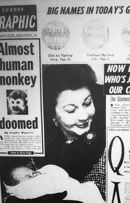 OLD LONDON BASED NEWSPAPER  VIVIEN LEIGH BABY PHOTO