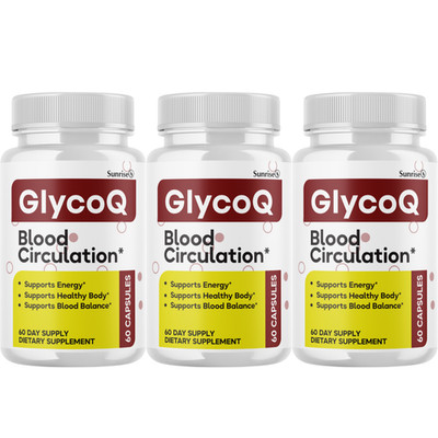 GlycoQ Blood Circulation Support, (3 Pack) Official Blood Balance Formula