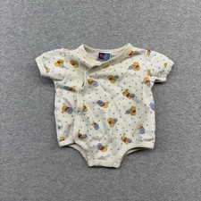 Vintage 80a 90s Winnie the Pooh One Piece Romper 0-3M Honey Bee 0-3 Months Baby