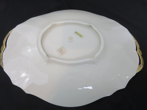Lenox China Valencia Serving Platter Ivory 24k Gold Trim Large Oval Tray 16" USA - Picture 4 of 6
