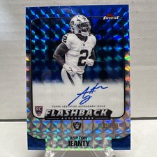 2025 Topps Finest Ashton Jeanty Flashback Auto Blue Geometric Refractor /99