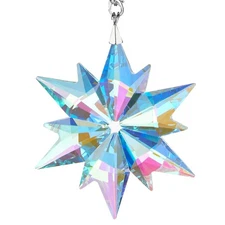 Christmas Ornaments Crystal Snowflake Suncatcher Indoor Window Hanging, Spark...