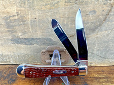 Case XX USA knife 1976 4 Dot Trapper 6254 Nice Color Bone