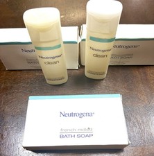 Neutrogena 3- French Milled Soap Bar 0.9 oz 2 Lotion Travel Size Lot Of 5
