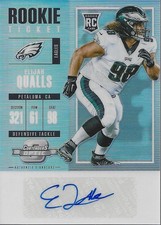 2017 Panini Contenders Optic #176 Elijah Qualls RC Auto - FB