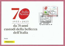 ITALIA 2025   Italia Nostra dal 1955  CARTOLINA FILATELICA Bollo ROMA