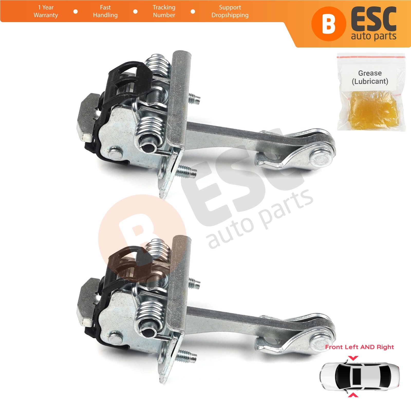 2X Front Door Hinge Stop Limiter for Peugeot Partner Berlingo Tepee 2008-2018