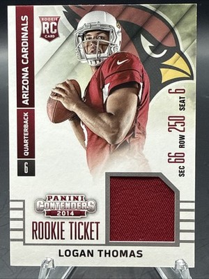 2014 Panini Contenders - Rookie Ticket Swatches Logan Thomas #RTS-2 (MEM, RC)
