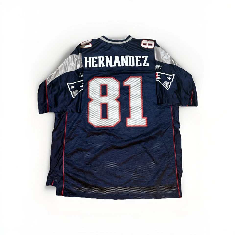 Camiseta Rebook Aaron Hernandez XL New England Patriots Foto 2 de 4