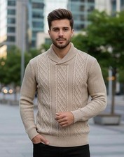 Mittelstrick Herren Kragenpullover Slim Outdoor Ski Business Pulli