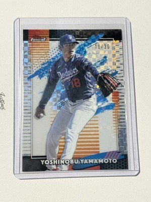 2026 Topps Finest Yoshinobu Yamamoto White Uncommon Refractor #120 18/30 # MATCH