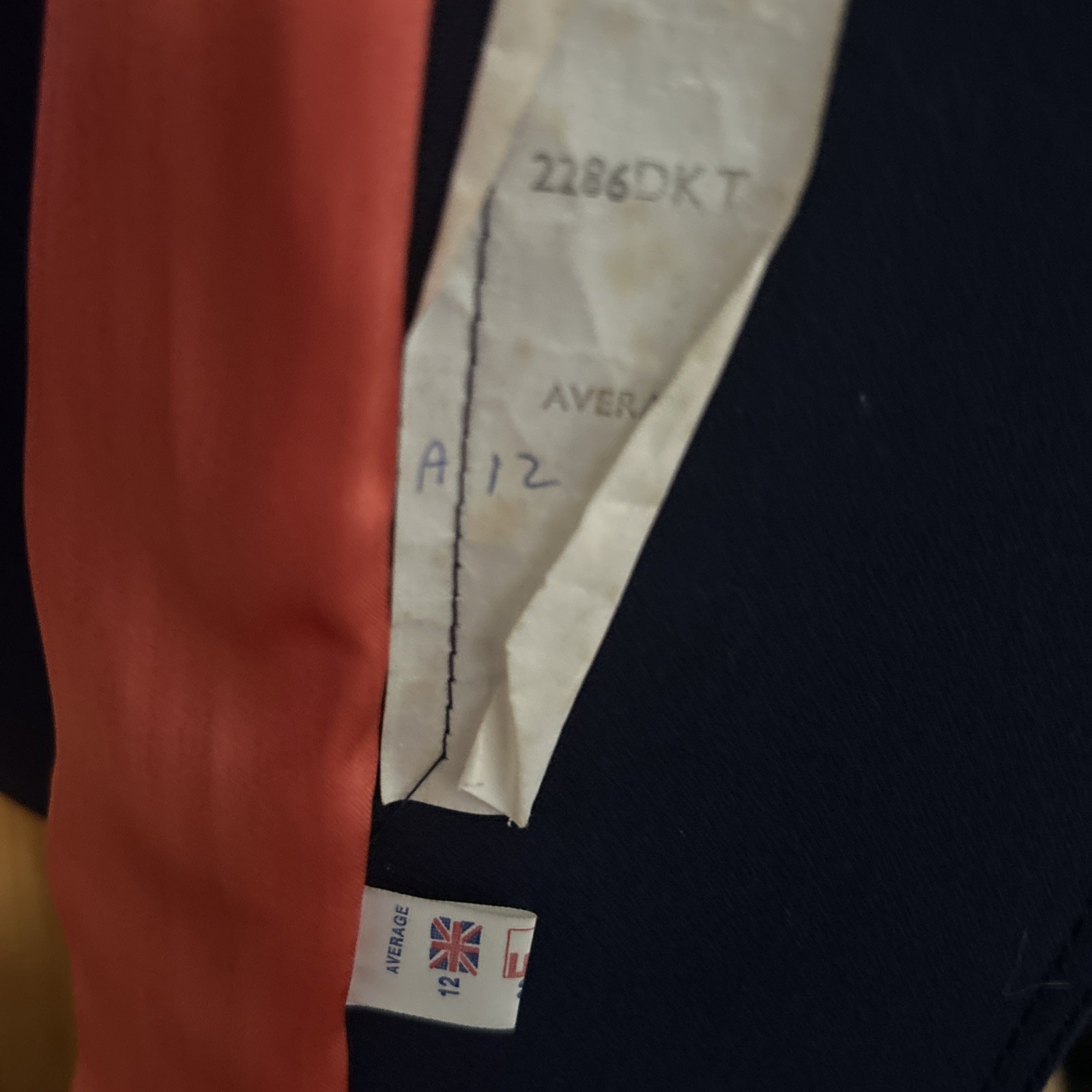 RARE VINTAGE WINDSMOOR BRITISH AIRWAYS CABIN CREW WOOL COAT, RED LINING, SIZE 12 9