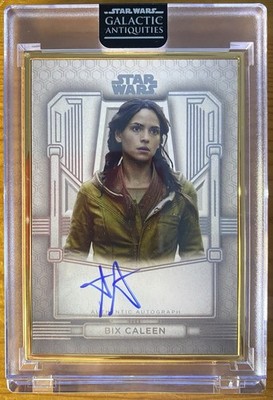 Adria Arjona Bix Caleen 2024 Galactic Antiquities GOLD FRAME AUTO /50 #FA-BC