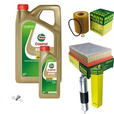 Pakiet inspekcyjny MANN-FILTER 6 L Castrol EDGE 5W-30 LL do BMW serii 3 Cabriolet
