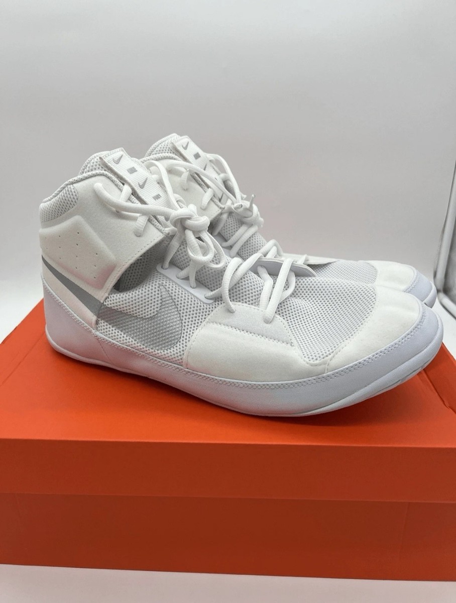 Nike Fury White Metallic Silver wrestling shoes size 8.5 Nike Fury Wrestle Shoes MMA Combat Gray White AO2416-101  main image 3