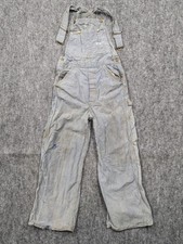 Vintage Lee Hickory Striped 40s Bib Overalls 30x25ish Thrashed C Pic SANFORIZED