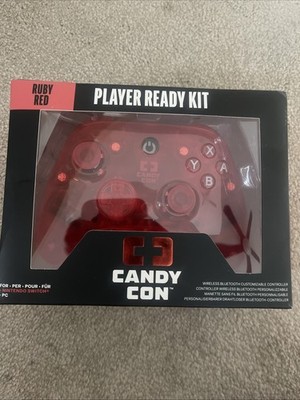 CANDY CON Ruby Red Base Unit Customizable Wireless Bluetooth Controller New