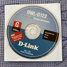 D-Link Dlink DWL-G122 USB adattatore wireless CD-ROM disco driver Windows 98 2000 XP