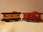 Vintage Marx Tin Cabooses, O Gauge, Union Pacific 3824 & New York Central 556 — photo 1