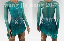 New Ice Figure Skating Dress Figure Skating Dress For Competition green dyeing