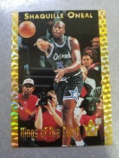 Shaquille O'Neal Orlando Magic Passing 1995 Kings of the Court Promo GOLD BORDER