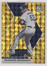 2021 Panini Mosaic Reactive Yellow Mosaic Prizm Brandon Woodruff #4 h3a