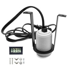Reptile Ceramic Heat Lamp Holder,Reptile Light Fixture with Thermometer,Pet T...