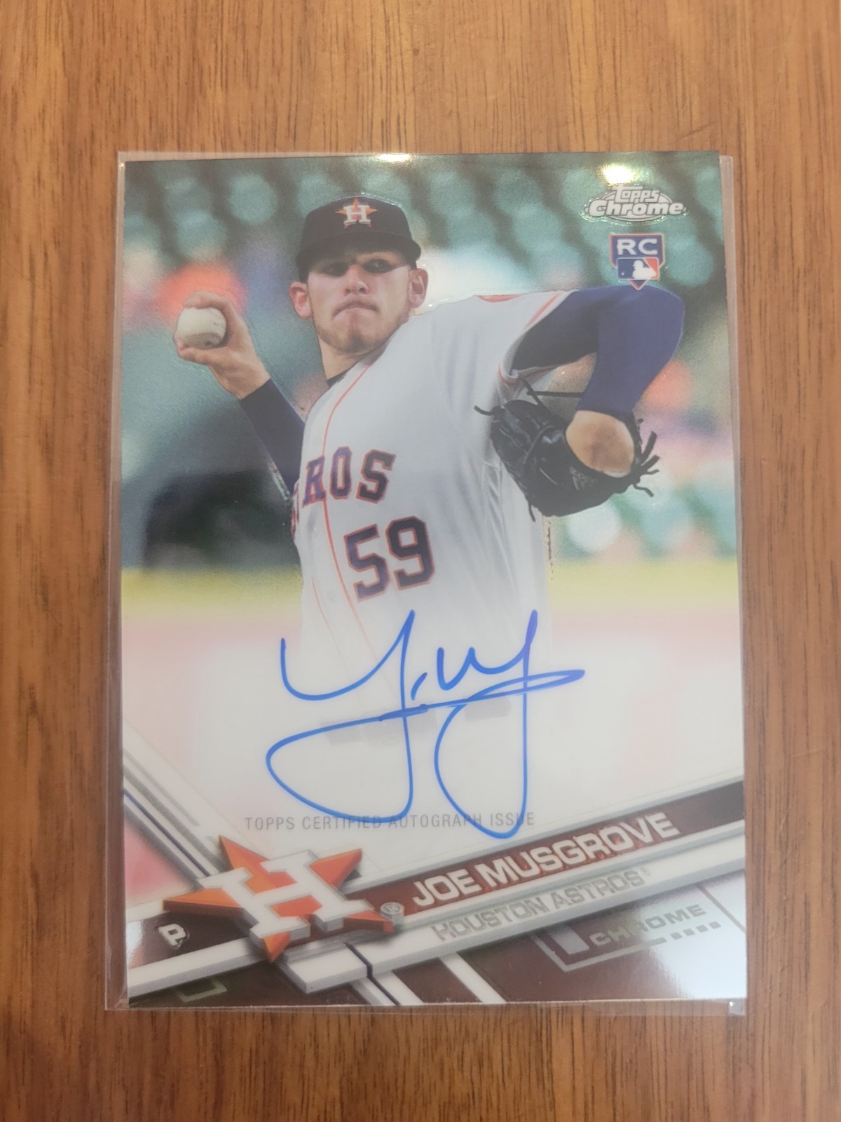 2017 Topps Chrome JOE MUSGROVE RA-JM Rookie RC AUTO Card San Diego Padres Astros