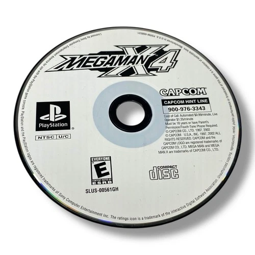 Mega Man X4 (Sony PlayStation 1, 1997) PS1 Disc Only Tested Working