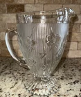 Vintage Jeanette Clear Iris And Herringbone Depression Glass Pitcher 56 Oz