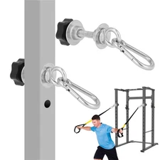 Set of 2 Heavy-Duty Stainless Steel Power Rack Attachments with Quick-Connect...