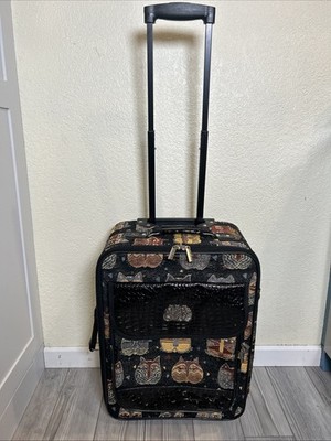 Laurel Burch Cats Tapestry Rolling Carry On Suitcase with Telescoping Handle
