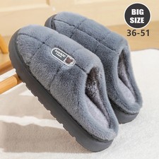 Winter Slippers Thick Sole Home Warm Shoes Non-Slip Flat Platform Cotton Slipper