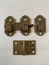 Vtg Hopkins & Dickinson Interior Shutters/Door Latches Brass Eastlake Style Lot