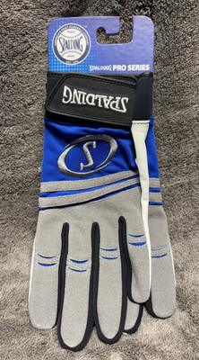 Spaulding Pro Series Batting Glove Goatskin Leather Palms New Men's Medium #2
