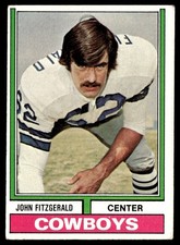 1974 Topps Card Football John Fitzgerald RC Dallas Cowboys #526 EX