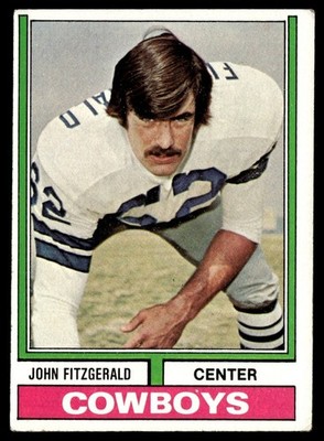 1974 Topps Card Football John Fitzgerald RC Dallas Cowboys #526 EX
